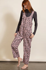 Animal/leopard Printed Jumpsuit Mauve