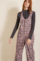 Animal/leopard Printed Jumpsuit Mauve