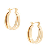 Sodajo Double Oval Hoop Gold Dipped Earring